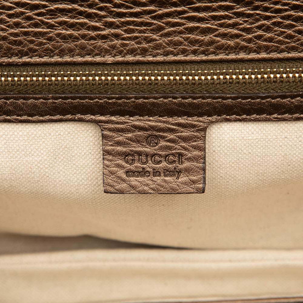 Pre-Loved Gucci Medium Leather New Bamboo Satchel - Picture 5 of 7